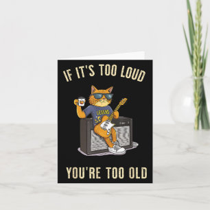 Cartão Gato Pai de Rock Roll Muito Alto Muito Velho Tocan