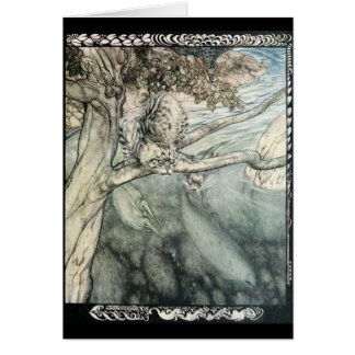 Cartão Gato por Arthur Rackham