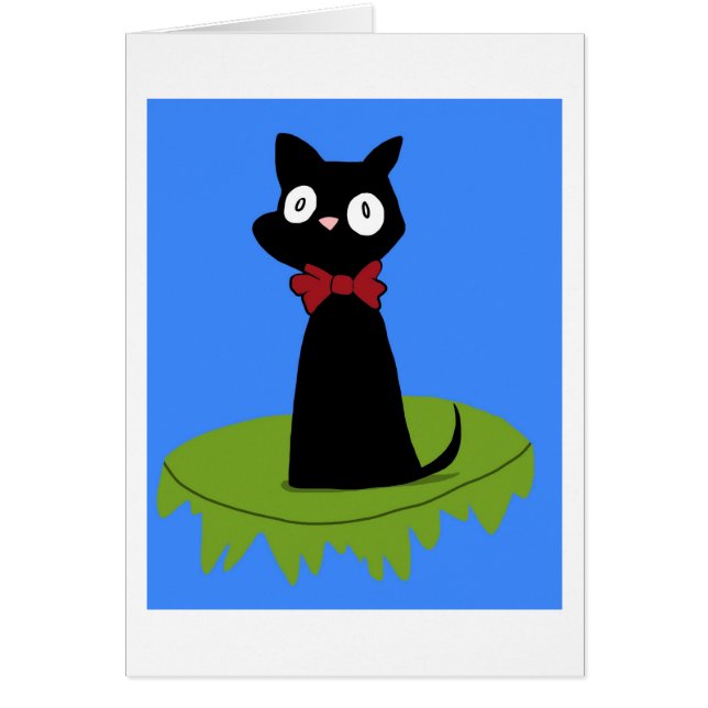 Cartão Gato preto de Jiji (Ghibli) (Frente)