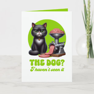 Cartão Gato Preto Engraçado e Sarcástico