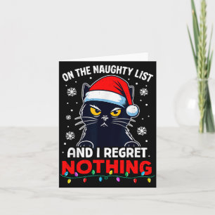 Cartão Gato Preto Engraçado Natal Não Me Arrependo De Nad
