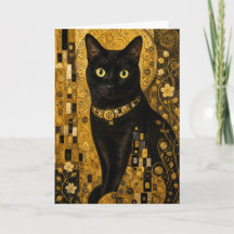 Gato Preto Familiar Dourado (Lindo Gato Preto)