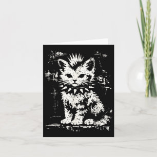 Cartão Gato Punk Nge Gato Rebelde Estilo Alternativo