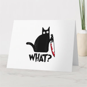 Cartão Gato Que_ Engraçado Gato Preto