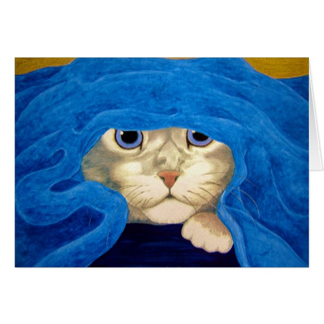 Cartão Gato secreto do gatinho (Frente Horizontal)