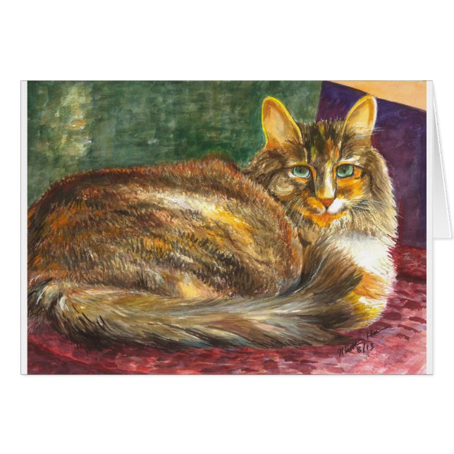 Cartão Gato seguro (Frente Horizontal)