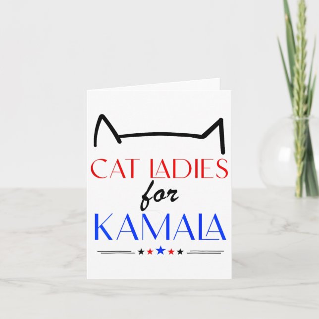 Cartão Gato Senhoras Para Kamala (Frente)