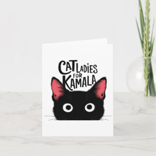 Cartão Gato Senhoras Para Kamala Funny Cat 2024 President