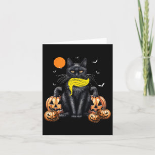 Cartão Gato Senhoras Para Kamala Harris Halloween Pumpkin