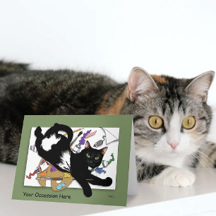 Cartão Gato Siames Malandro e Travesso Engraçado