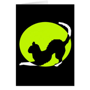 Cartão Gato Silhouette