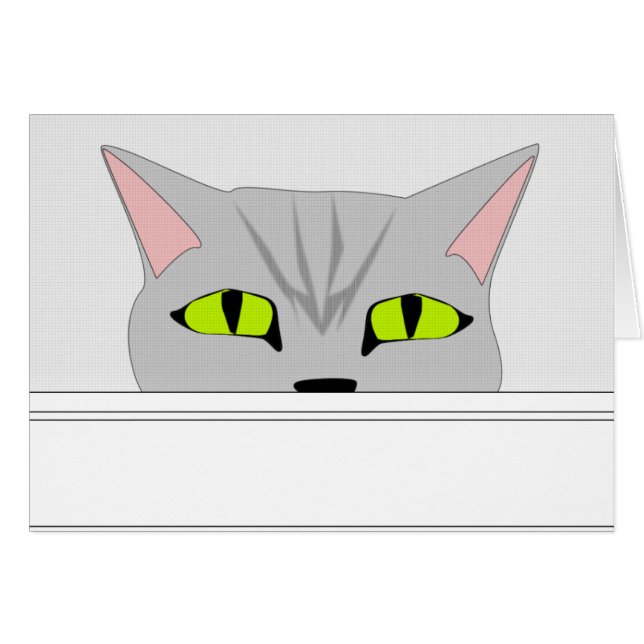 Cartão Gato Sneaky 2 (Frente Horizontal)