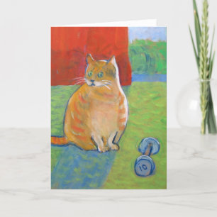 Cartão Gato Surpreso -em branco