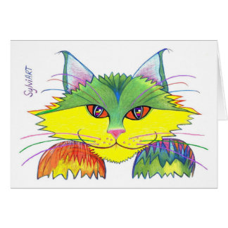 Cartão "Gato traquina", direitos reservados ©2003,