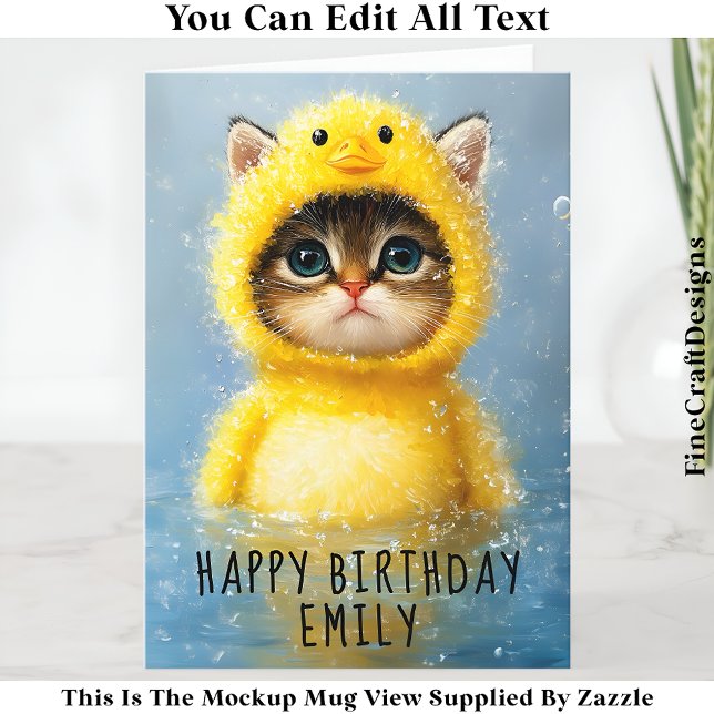 Cartão Gato Triste em Pato Amarelo Figurino DL4R Personal (Criador carregado)