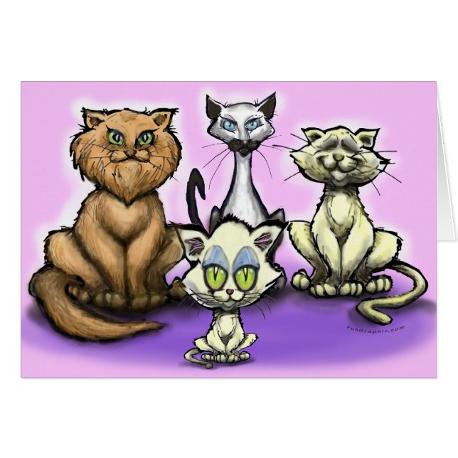 Cartão Gatos (Frente Horizontal)