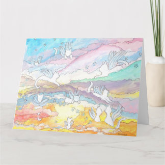 Cartão Gatos anjos no céu, perda de animal de estimação