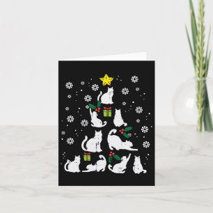 Cartão Gatos Árvore de Natal Gato Fofo Gato Fofo Fúria Fú