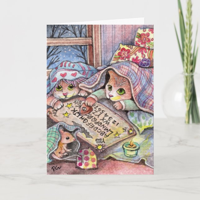 Cartão Gatos Assustadores (Frente)