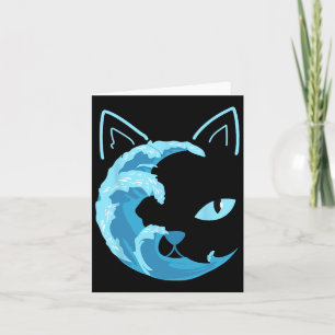 Cartão Gatos Azuis Ondulam Para Kamala Onda Azul Divertid