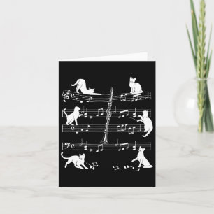 Cartão Gatos Clarinetistas Para Jogador Clarinet Adorador