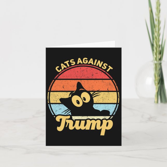 Cartão Gatos Contra A Eleição Anti Trump Funny Anti Trump (Frente)