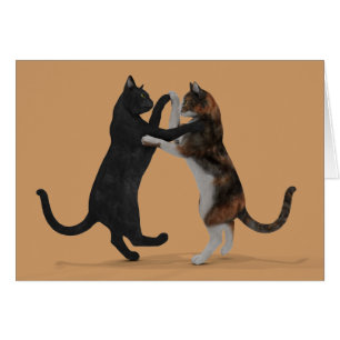 Cartão Gatos da dança