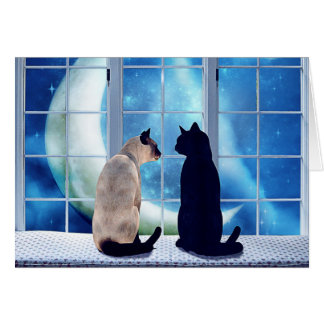 Cartão Gatos da janela