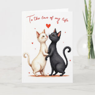 Cartão Gatos de aniversário dançando lentamente