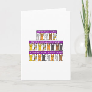 Cartão Gatos-de-bico de Parabéns de aniversário de 15 ano