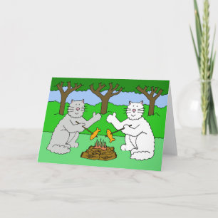 Cartão Gatos de Campfire perdem você enquanto você está n