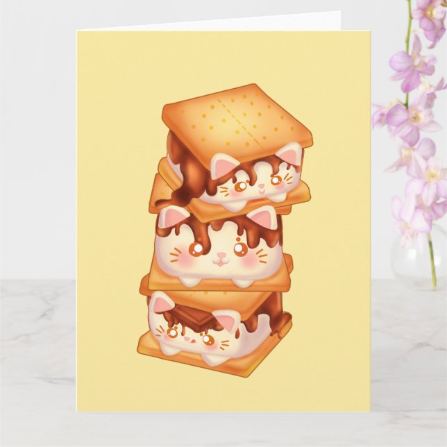 Cartão Gatos de Chocolate (Orquídea)