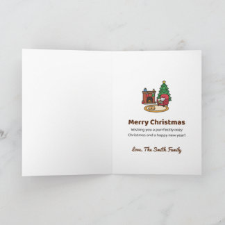 Cartão Gatos de Natal Personalizados Perfeitamente Aconch