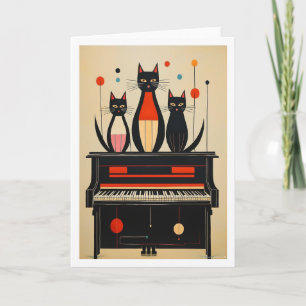Cartão Gatos de Piano