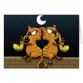 Cartão Gatos do jazz do saxofone