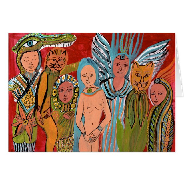 Cartão Gatos do Trance (Frente Horizontal)