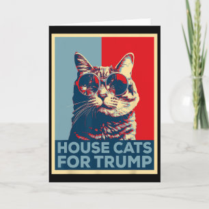 Cartão Gatos Domésticos Para Trump 2024 Trump Venceu 