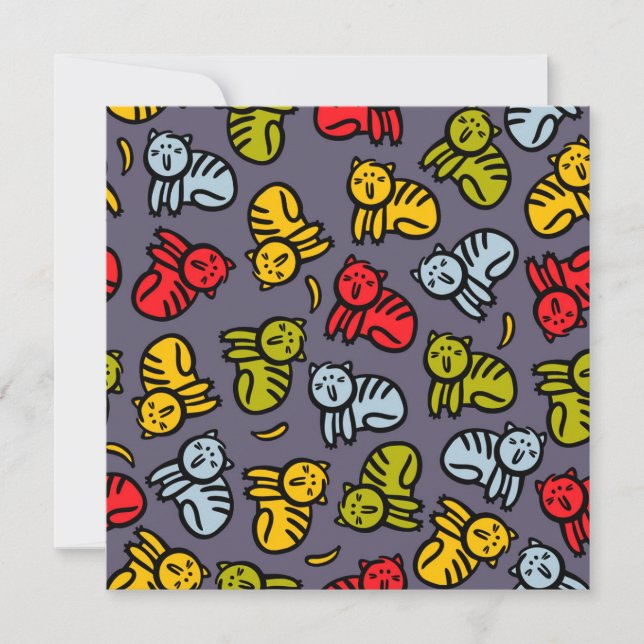 Cartão Gatos e bananas (Frente)