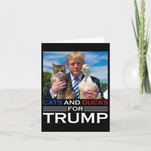 Cartão Gatos E Patos Para Trump 2024 Gatinhos E Patos Par