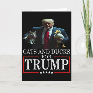 Cartão Gatos E Patos Para Trump 2024 Gatinhos E Patos Par
