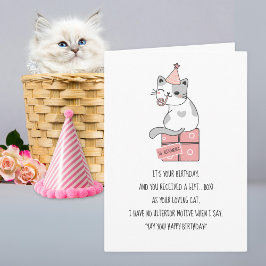 Cartão Gatos Engraçados Adoram Caixas Personalizadas Nome