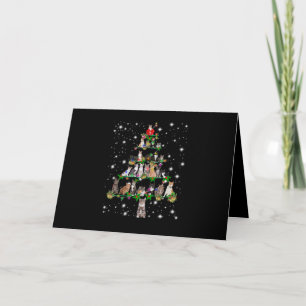 Cartão Gatos Engraçados Árvore de Natal Camiseta Enfeite 
