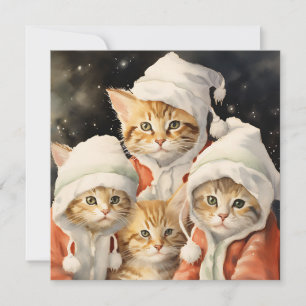 Cartão Gatos Festivos