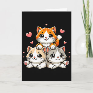 Cartão Gatos fofos kawaii neko gato engraçado presente pa