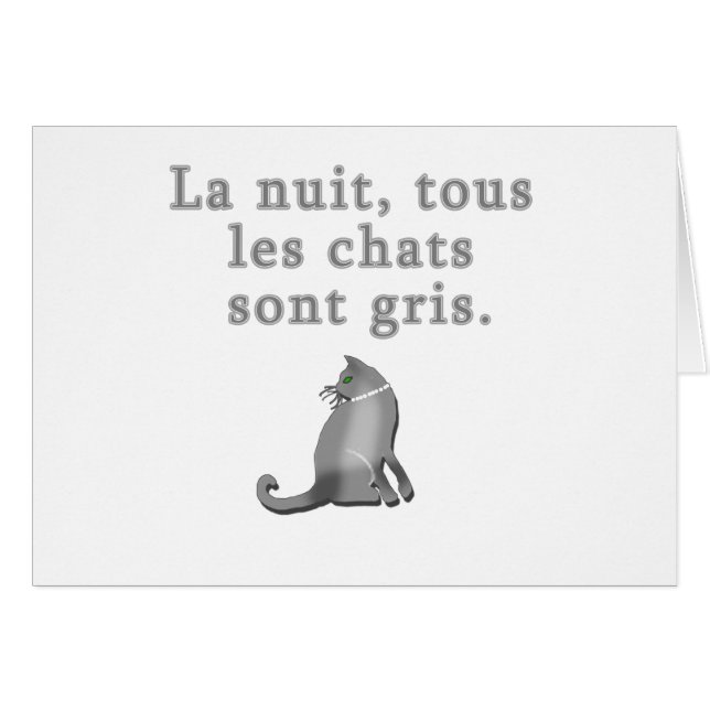 Cartão Gatos franceses que dizem produtos (Frente Horizontal)