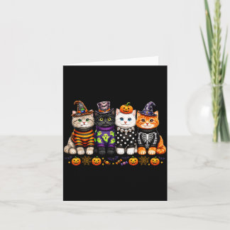 Cartão Gatos Kawaii do Halloween Amantes de Gatos Fofos e