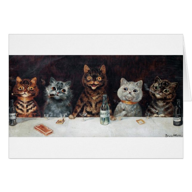 Cartão Gatos, Louis Wain (Frente Horizontal)