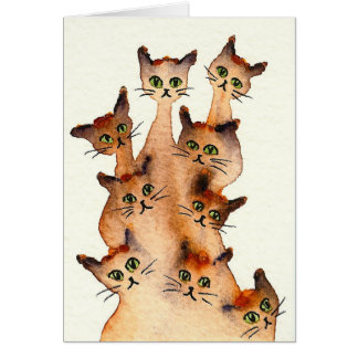 Cartão Gatos lunáticos de Joliet