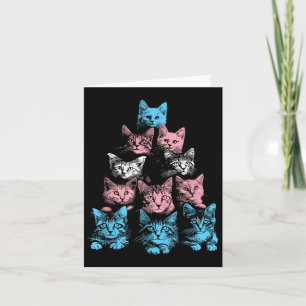 Cartão Gatos Orgulho Transgênero - Bandeira Trans LGBT Ga