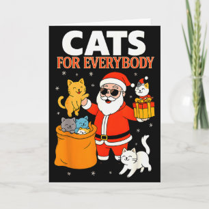 Cartão Gatos Para Todos Gato Natal Divertido Natal Gato P